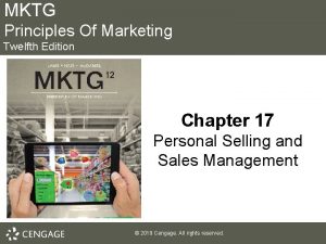 MKTG Principles Of Marketing Twelfth Edition Chapter 17