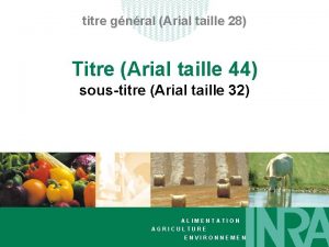 titre gnral Arial taille 28 Titre Arial taille