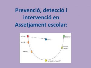 Prevenci detecci i intervenci en Assetjament escolar Pla