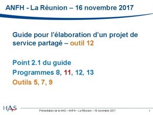 ANFH La Runion 16 novembre 2017 Guide pour