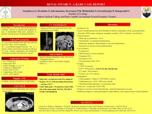 RENAL INFARCT A RARE CASE REPORT Soundarya G