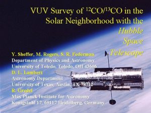 VUV Survey of 12 CO13 CO in the