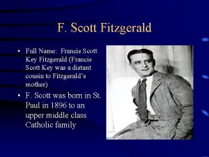 F Scott Fitzgerald Full Name Francis Scott Key