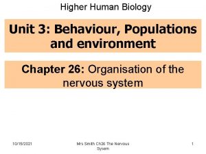 Higher Human Biology Unit 3 Behaviour Populations and