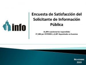 Encuesta de Satisfaccin del Solicitante de Informacin Pblica