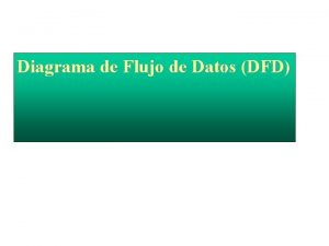 Diagrama de Flujo de Datos DFD Diagrama de