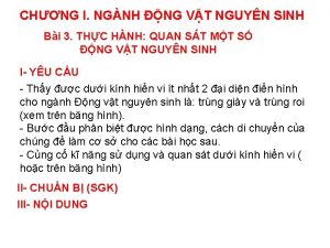 CHNG I NGNH NG VT NGUYN SINH Bi