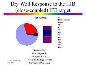 Dry Wall Response to the HIB closecoupled IFE