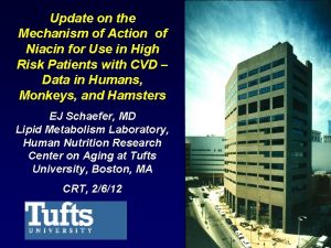 Update on the Mechanism of Action of Niacin