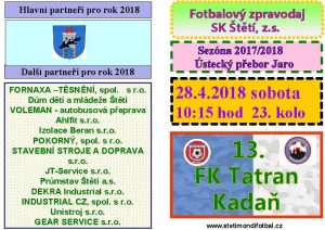 Hlavn partnei pro rok 2018 Dal partnei pro