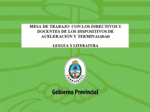 MESA DE TRABAJO CON LOS DIRECTIVOS Y DOCENTES