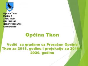 Opina Tkon Mulina 7 23212 Tkon MB 2547350