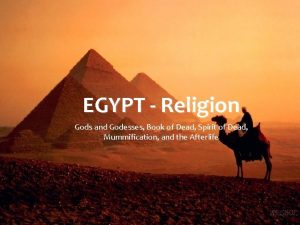 EGYPT Religion Gods and Godesses Book of Dead