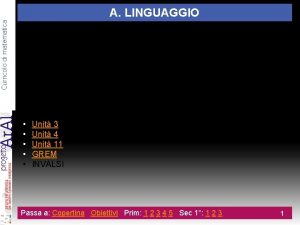 Curricolo di matematica A LINGUAGGIO A 5 Ricavare