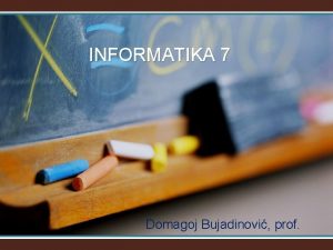 INFORMATIKA 7 Domagoj Bujadinovi prof Ponavljanje Terrapin Logo