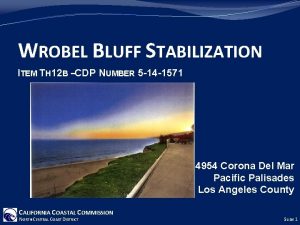 WROBEL BLUFF STABILIZATION ITEM TH 12 B CDP