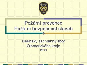 Porn prevence Porn bezpenost staveb Hasisk zchrann sbor