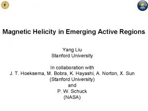 Magnetic Helicity in Emerging Active Regions Yang Liu