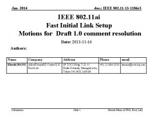 Jan 2014 doc IEEE 802 11 13 1186