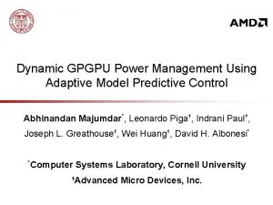 Dynamic GPGPU Power Management Using Adaptive Model Predictive