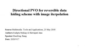 Directional PVO for reversible data hiding scheme with