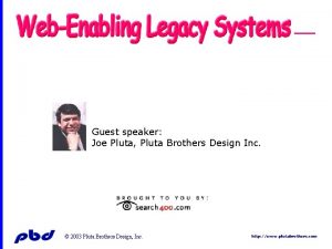 Guest speaker Joe Pluta Pluta Brothers Design Inc