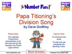 Papa Titionings Division Song by Dave Godfrey Please