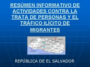 RESMEN INFORMATIVO DE ACTIVIDADES CONTRA LA TRATA DE