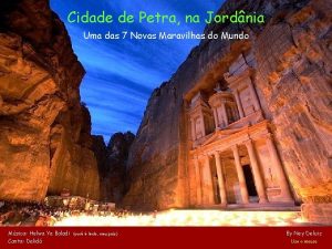 Cidade de Petra na Jordnia Uma das 7