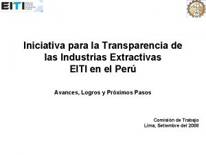 Iniciativa para la Transparencia de las Industrias Extractivas