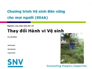 Chng trnh V sinh Bn vng cho mi