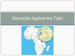 Genocide Against the Tutsi Perpetrators When April 6