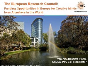 The European Research Council Funding Opportunities in Europe