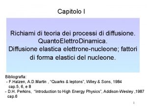 Capitolo I Richiami di teoria dei processi di