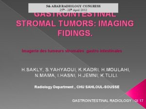 5 th ARAB RADIOLOGY CONGRESS 25 th 28