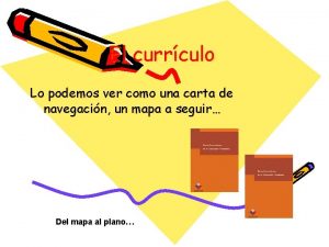 El currculo Lo podemos ver como una carta