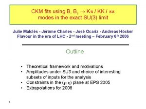 CKM fits using B Bs K KK modes