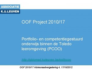 OOF Project 201017 Portfolio en competentiegestuurd onderwijs binnen