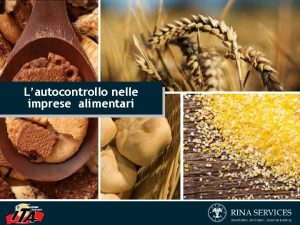 Lautocontrollo nelle imprese alimentari ITA Istituto Tecnologie Avanzate