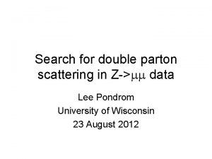 Search for double parton scattering in Z data