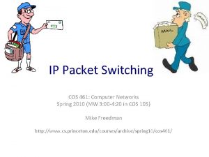 IP Packet Switching COS 461 Computer Networks Spring