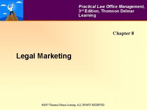 Practical Law Office Management 3 rd Edition Thomson