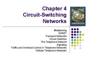 Chapter 4 CircuitSwitching Networks Multiplexing SONET Transport Networks