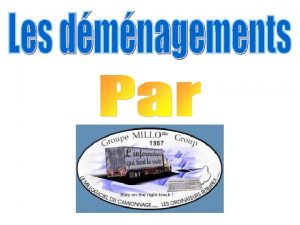 La page daccueil du module Dmnagement affiche la