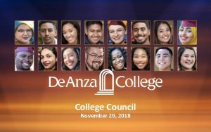 College Council November 29 2018 Agenda FY 1718