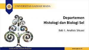 Departemen Histologi dan Biologi Sel Bab II Analisis