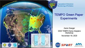 Tropospheric Emissions Monitoring of Pollution TEMPO Green Paper