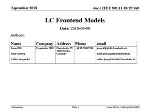 September 2018 doc IEEE 802 11 181574 r