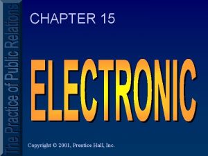 CHAPTER 15 Copyright 2001 Prentice Hall Inc Lets