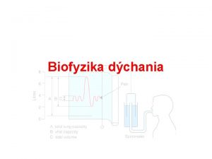 Biofyzika dchania Fyziklne zkony plynov vznamn pre dchanie